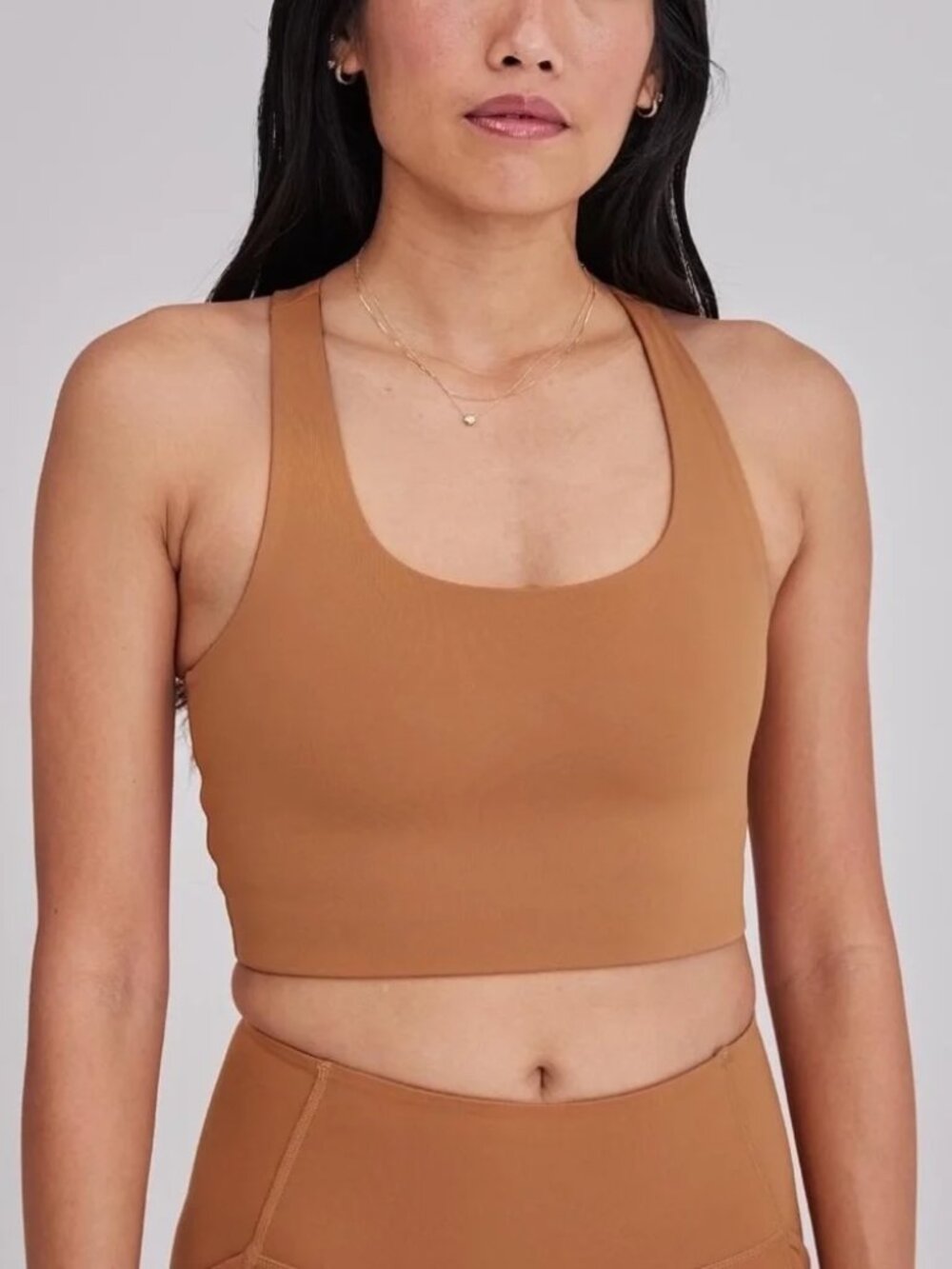 Girlfriend Collective Paloma Sports Bra in Twig | S